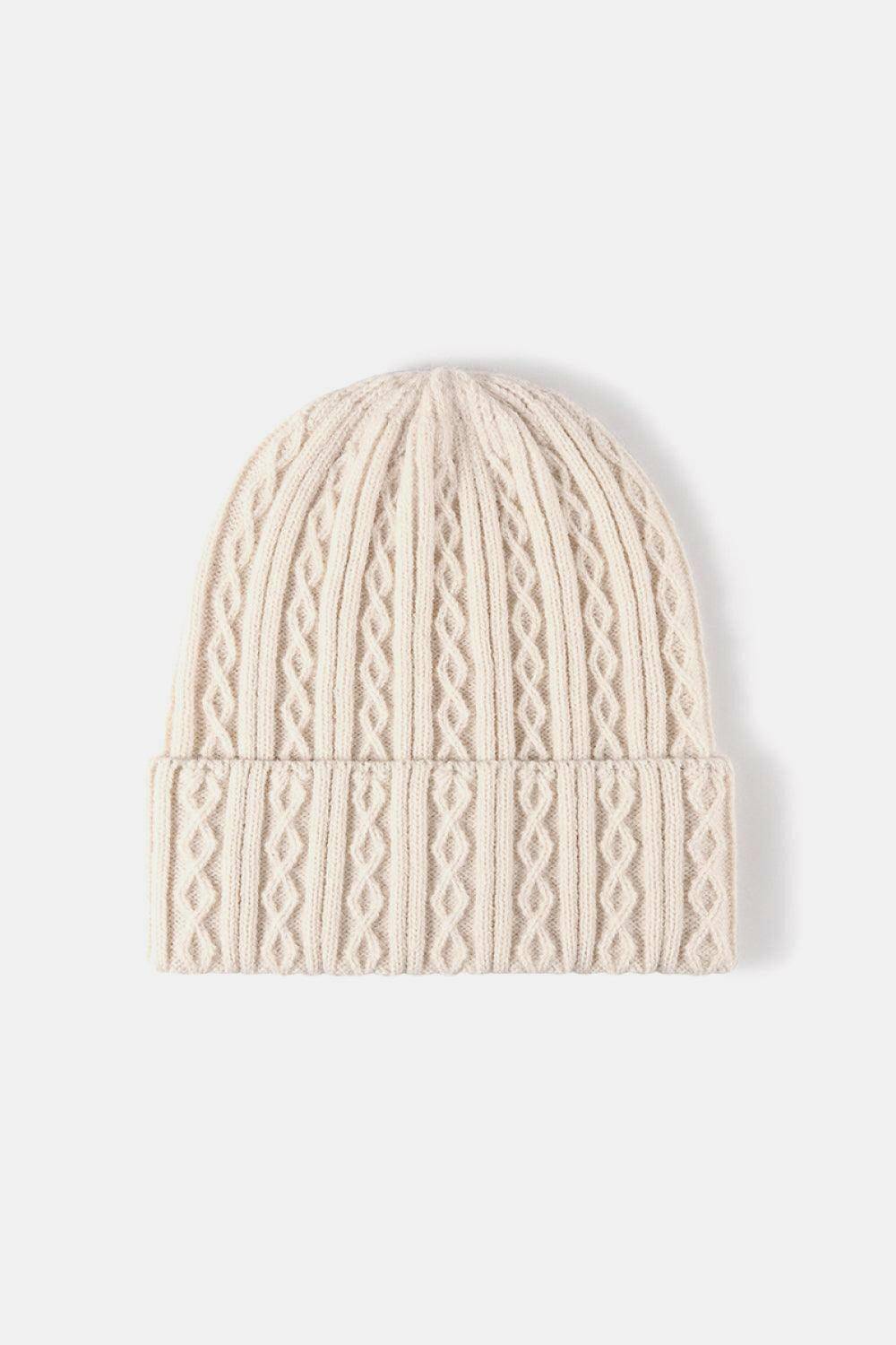 Mixed Knit Cuff Beanie - Carri's Cache