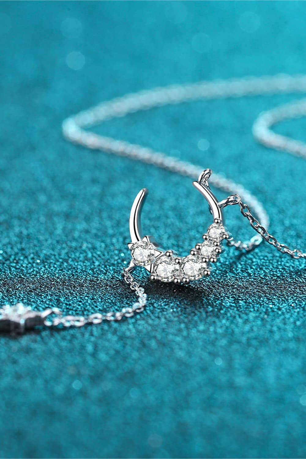 Star & Moon Moissanite Necklace - Carri's Cache