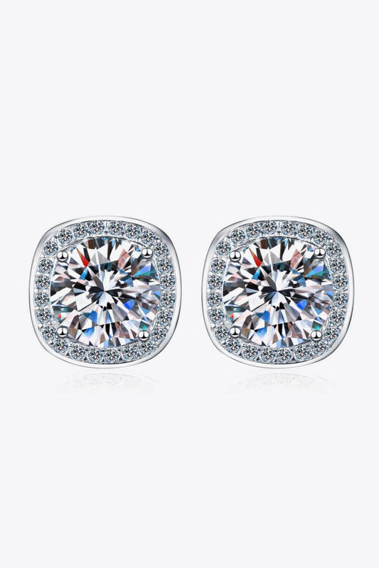 Let Me Love You 1 Carat Moissanite Stud Earrings.