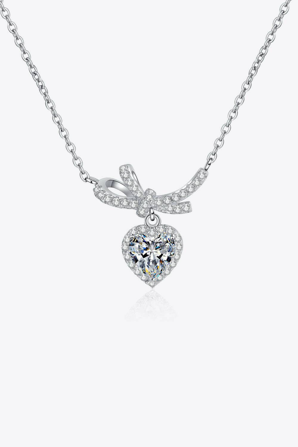 Moissanite Heart Pendant Necklace - Carri's Cache