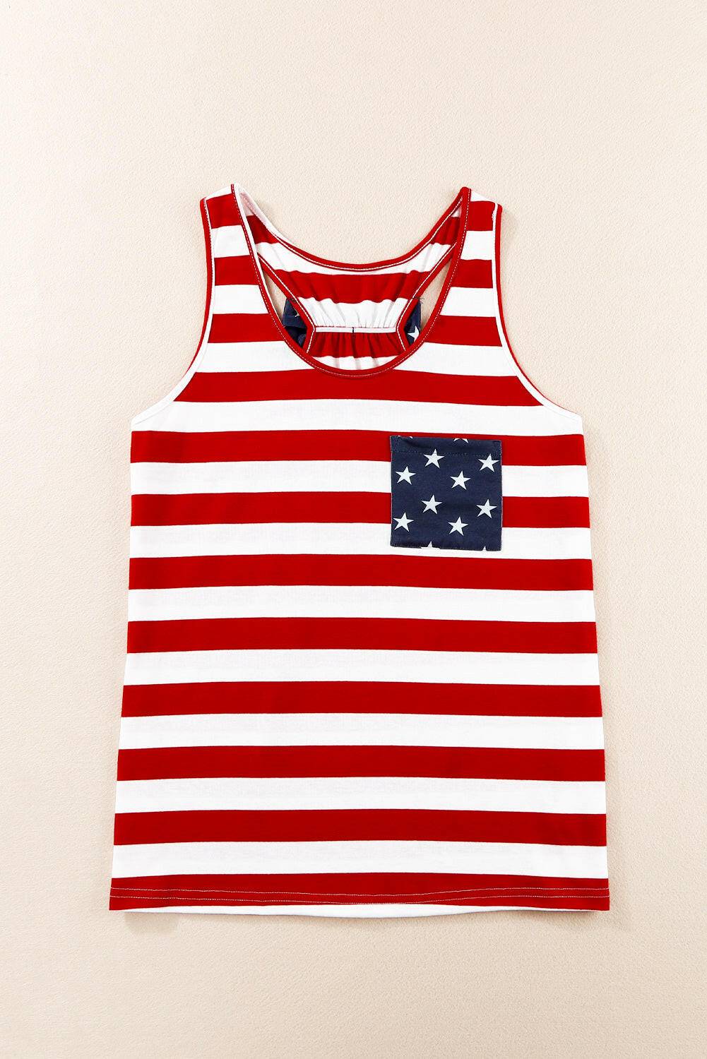 Star and Stripe Scoop Neck Tank - Carri's Cache