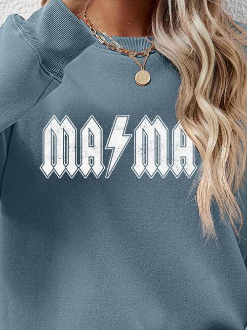 Letter Graphic Dropped Shoulder Sweatshirt - Carri's Cache