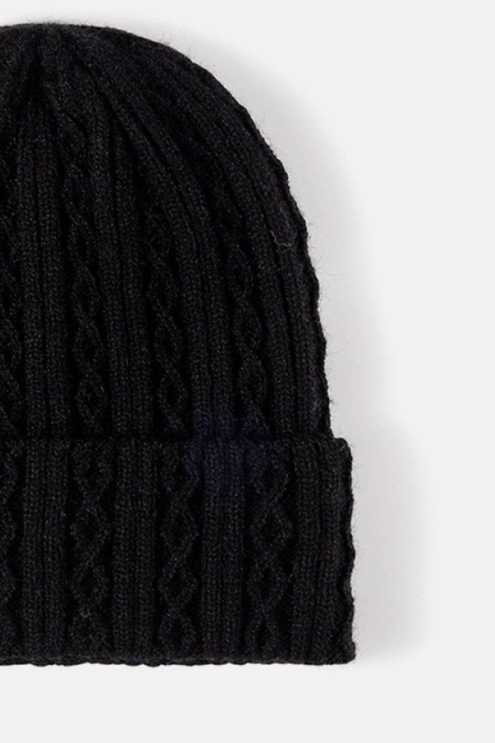 Mixed Knit Cuff Beanie - Carri's Cache