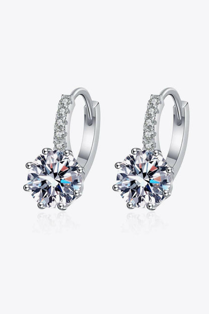 4 Carat Moissanite 925 Sterling Silver Earrings - Carri's Cache