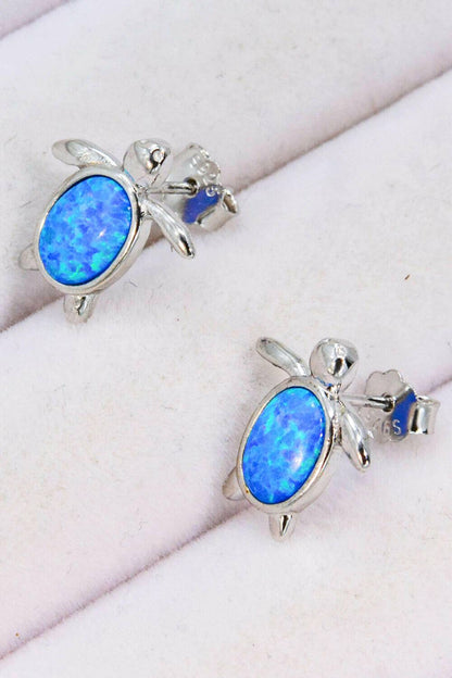 Opal Turtle Stud Earrings.