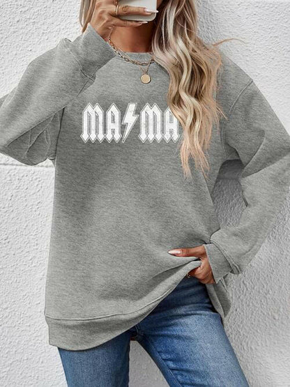 Letter Graphic Dropped Shoulder Sweatshirt - Carri's Cache