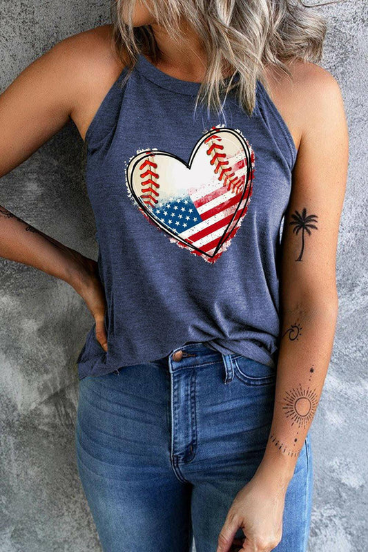 US Flag Heart Graphic Tank - Carri's Cache