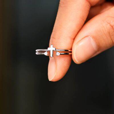 925 Sterling Silver Cross Ring - Carri's Cache