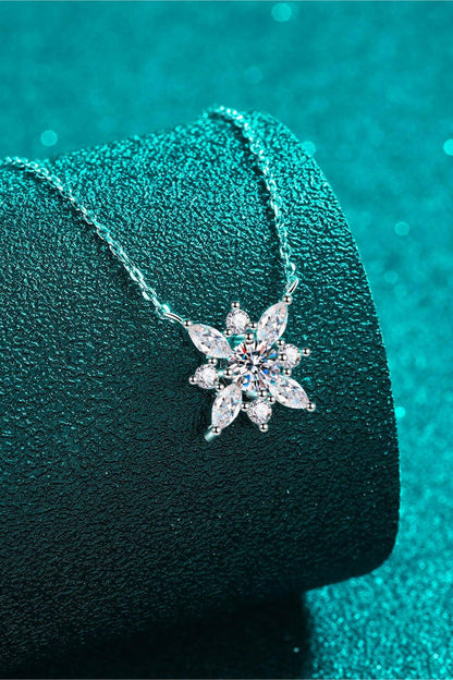 Moissanite Rhodium-Plated Necklace - Carri's Cache