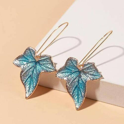 Alloy Leaf Drop Earrings - Carri's Cache