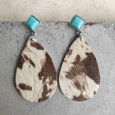 Artificial Turquoise Teardrop Earrings - Carri's Cache