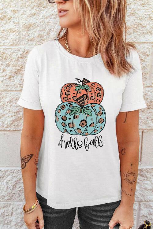 Pumpkin Graphic Short Sleeve T-Shirt - Carri's Cache