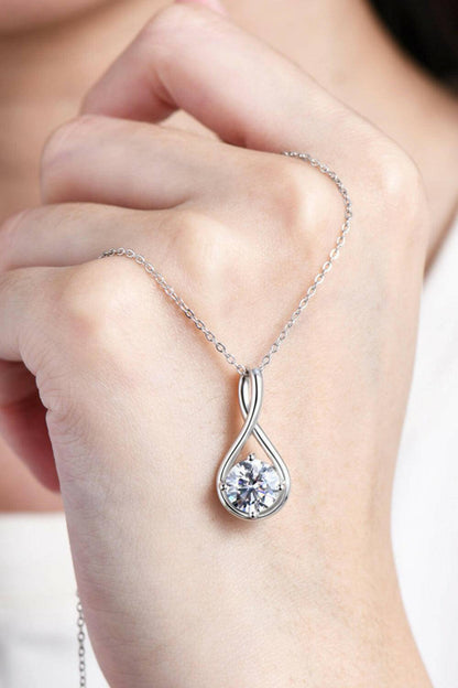 2 Carat Moissanite 925 Sterling Silver Necklace - Carri's Cache