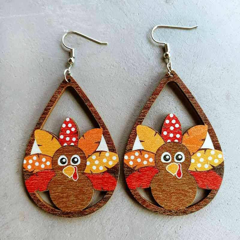 Thanksgiving Turkey Drop Earrings - Carri's Cache