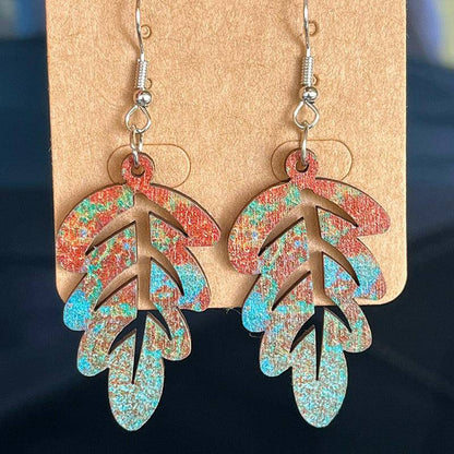 Wooden Dangle Earrings - Carri's Cache