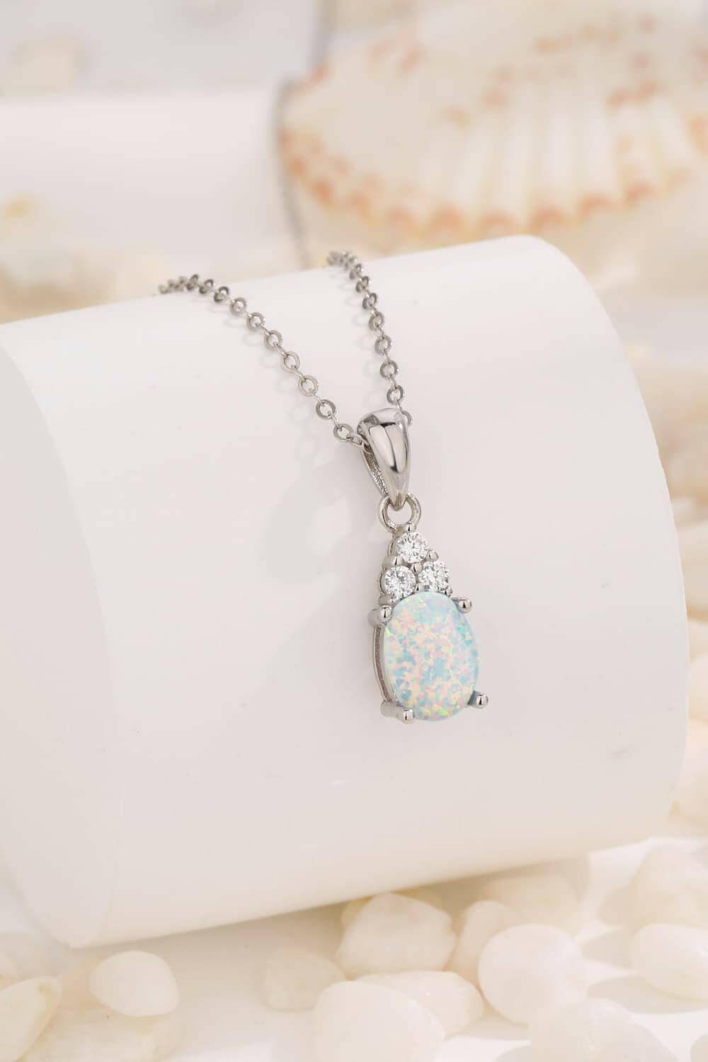 Find Your Center Opal Pendant Necklace.