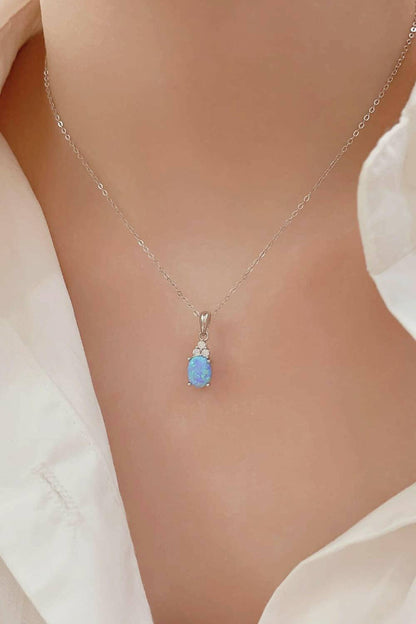 Find Your Center Opal Pendant Necklace.