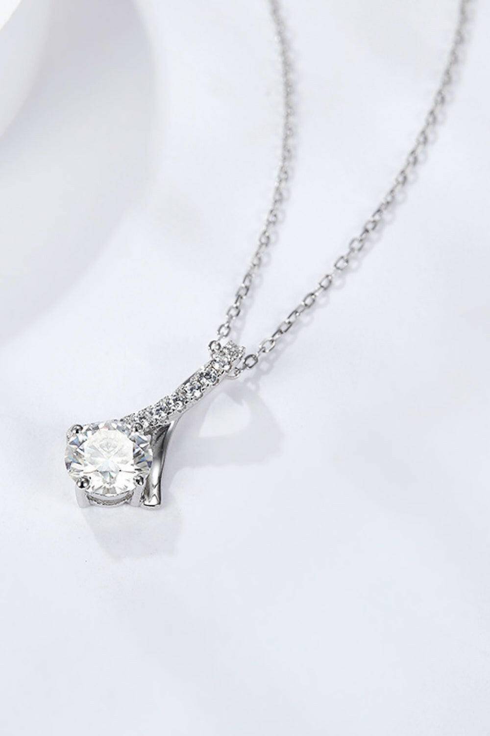 Special Occasion 1 Carat Moissanite Pendant Necklace.