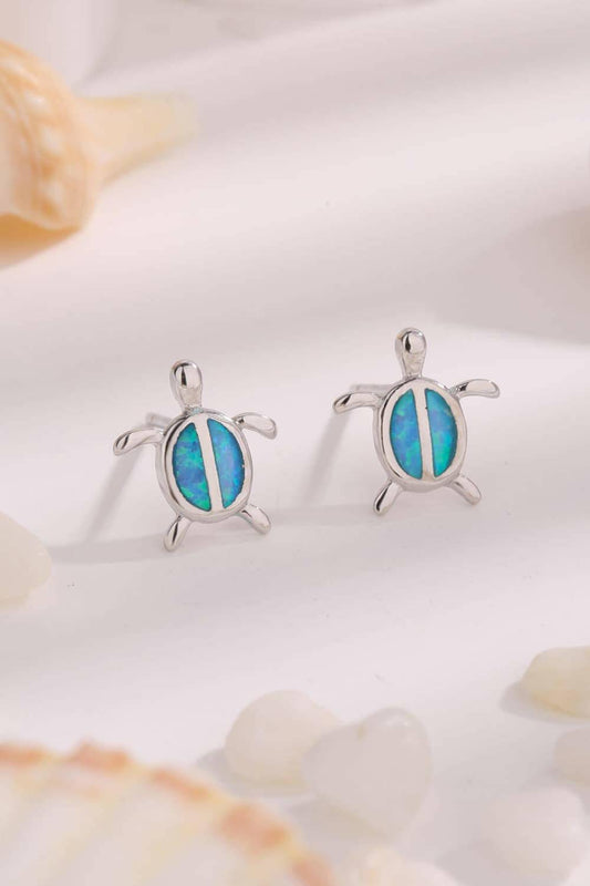 Opal Turtle 925 Sterling Silver Earrings - Carri's Cache