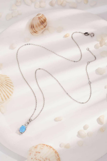 Find Your Center Opal Pendant Necklace.