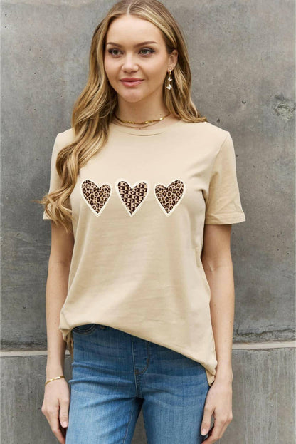 Simply Love Full Size Heart Graphic Cotton Tee - Carri's Cache