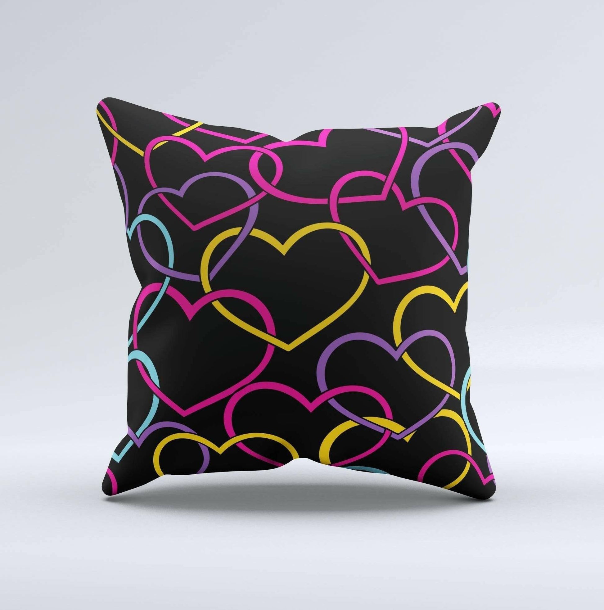Colorful Hearts Decorative Throw Pillow - Carri's Cache