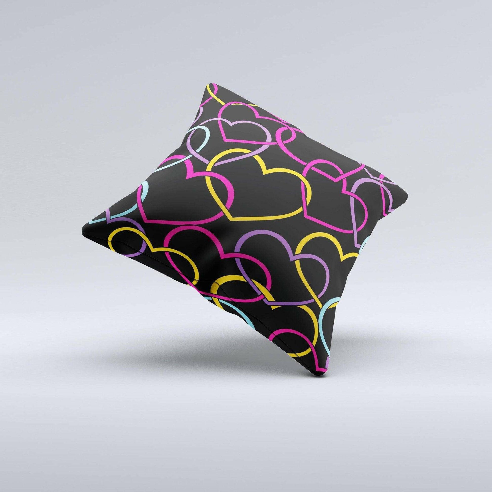 Colorful Hearts Decorative Throw Pillow - Carri's Cache
