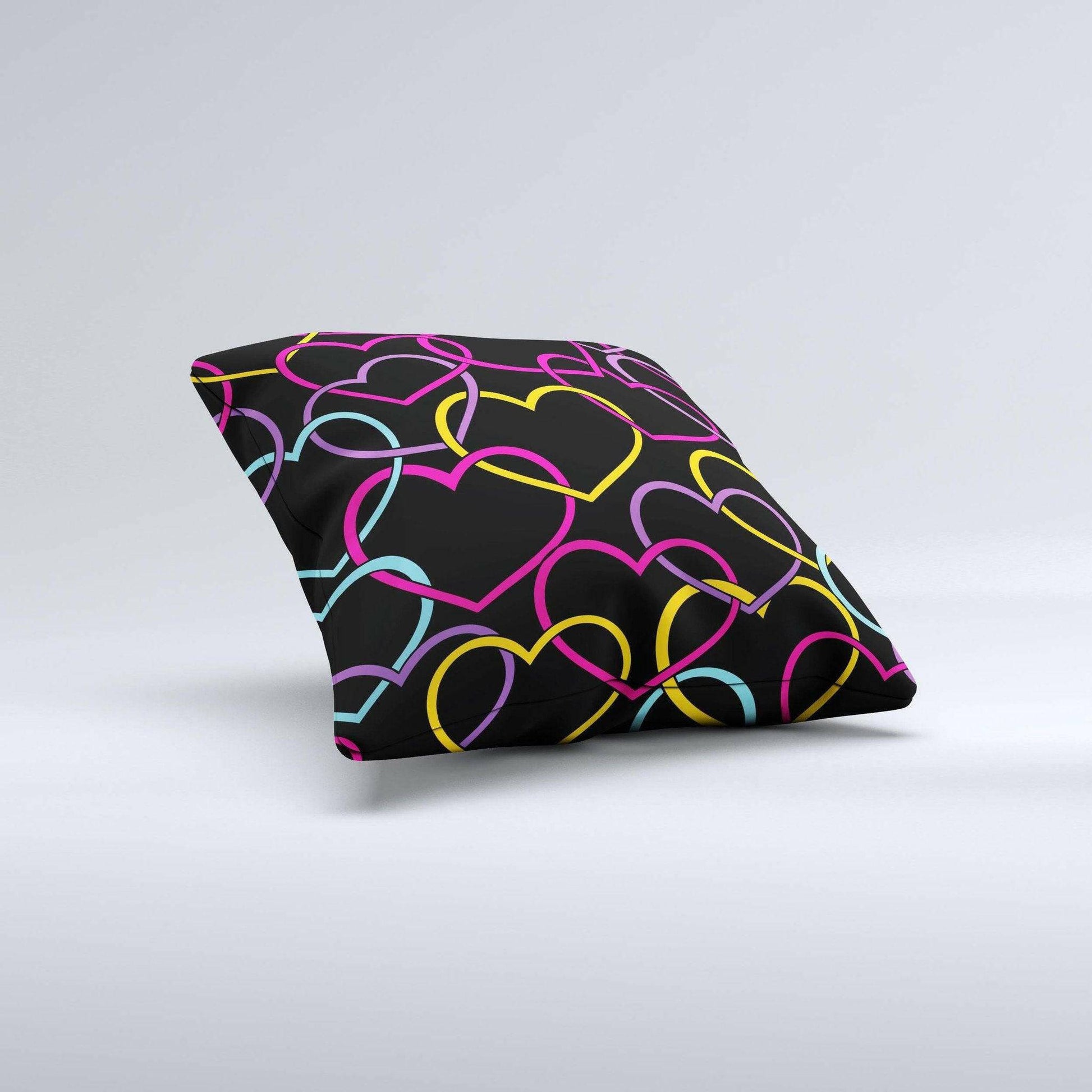 Colorful Hearts Decorative Throw Pillow - Carri's Cache