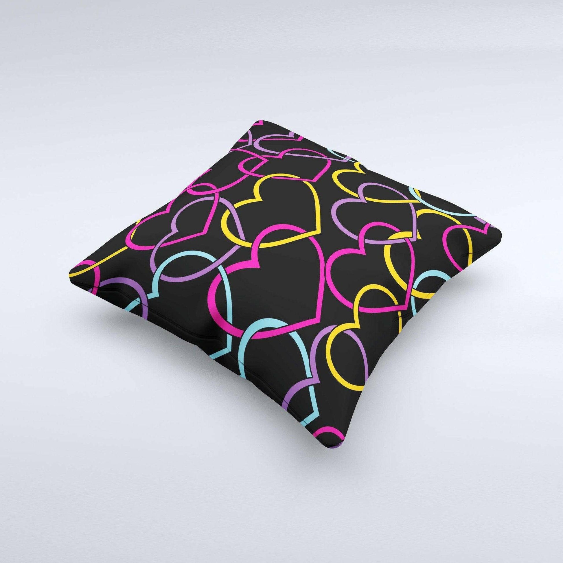 Colorful Hearts Decorative Throw Pillow - Carri's Cache