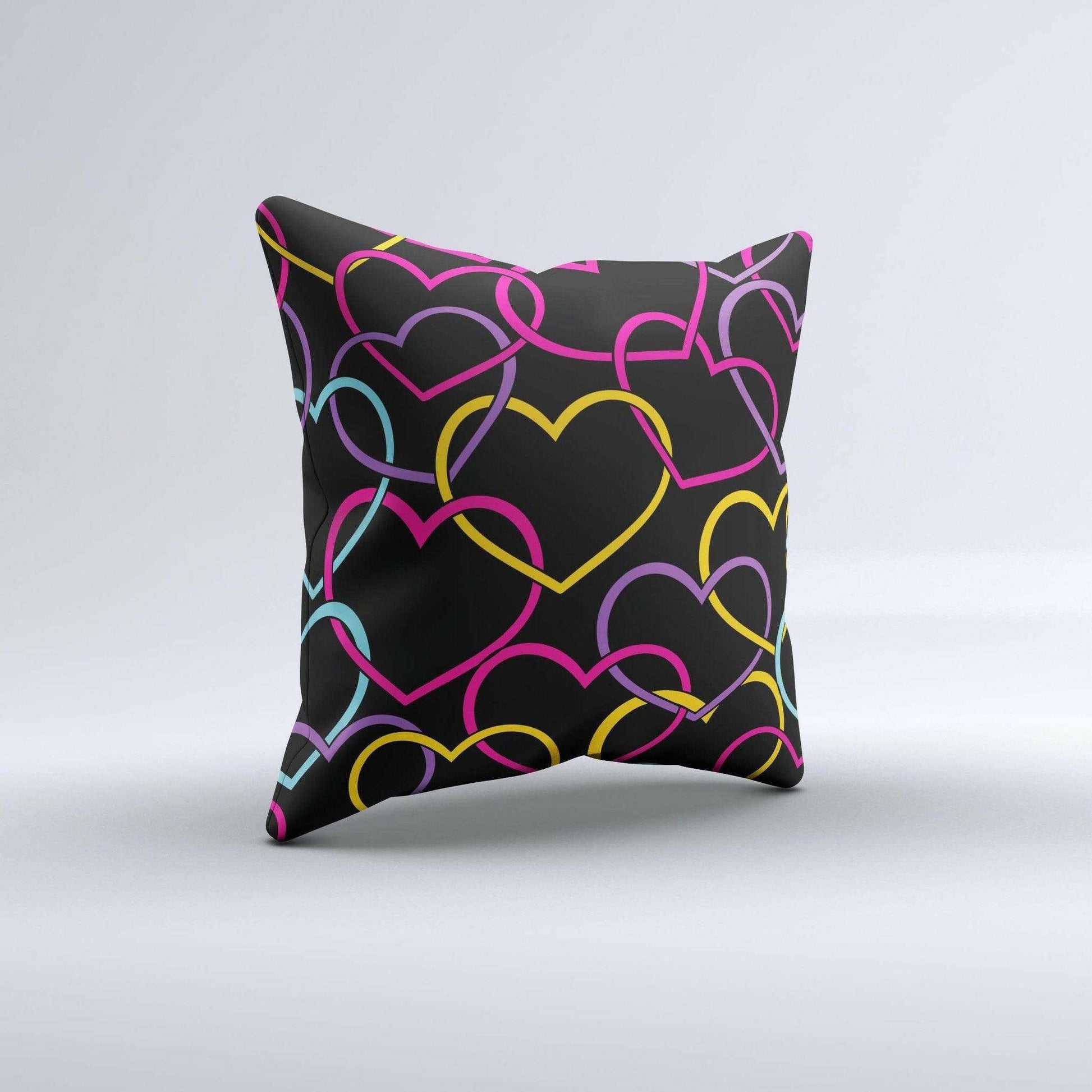 Colorful Hearts Decorative Throw Pillow - Carri's Cache