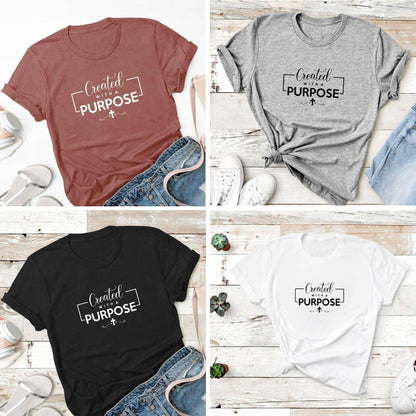 Created With A Purpose, Christian Tee - Carri's Cache