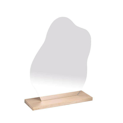 Cute Frameless Mirrors With Wooden Stand - Carri's Cache