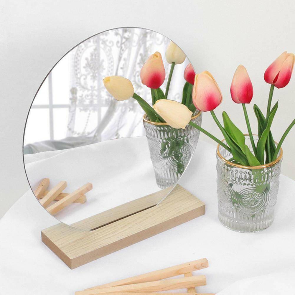 Cute Frameless Mirrors With Wooden Stand - Carri's Cache