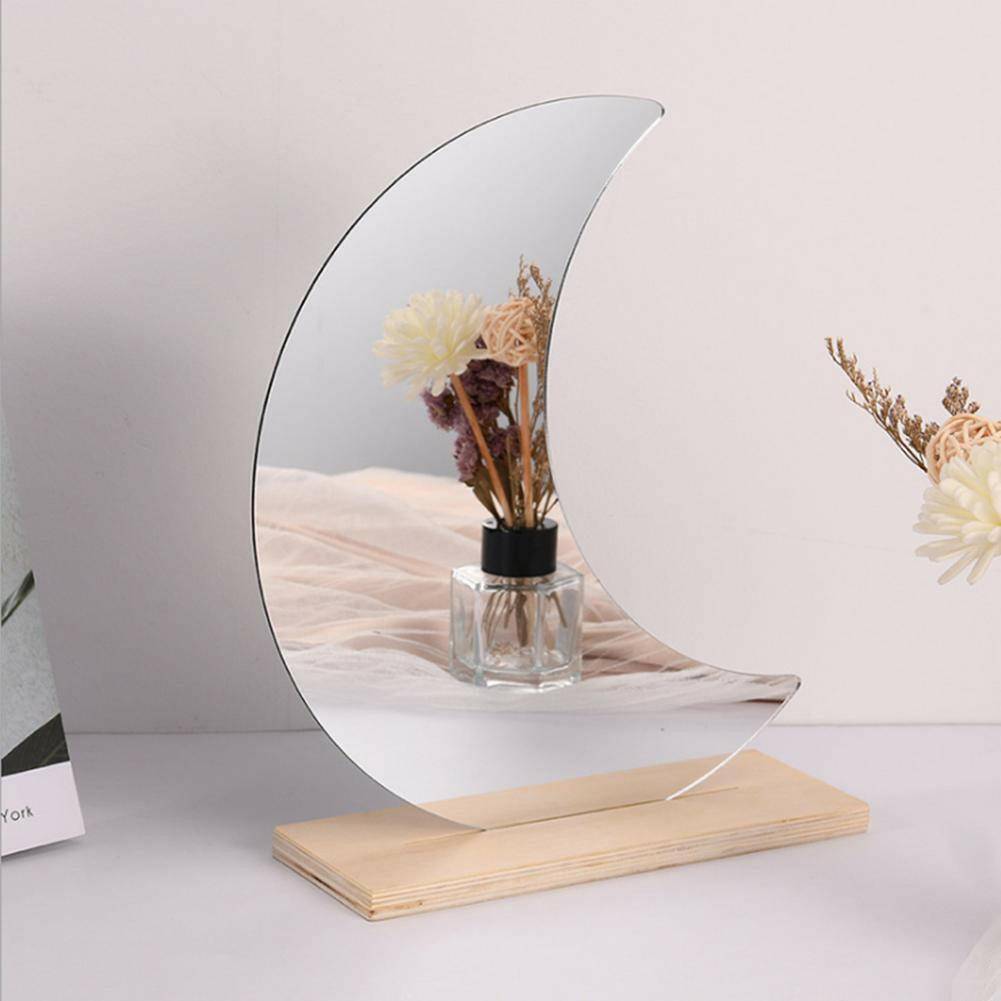 Cute Frameless Mirrors With Wooden Stand - Carri's Cache