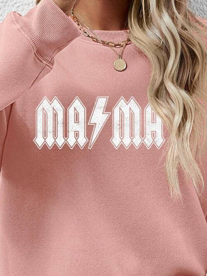 Letter Graphic Dropped Shoulder Sweatshirt - Carri's Cache