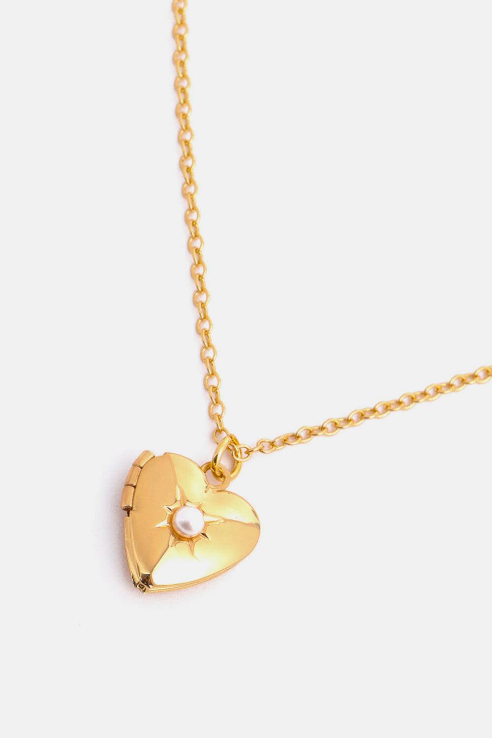 Zircon Heart Shape 14K Gold-Plated Pendant Necklace - Carri's Cache