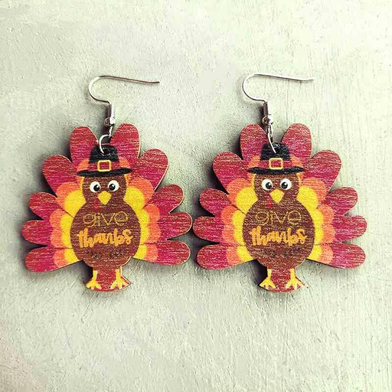 Thanksgiving Turkey Drop Earrings - Carri's Cache