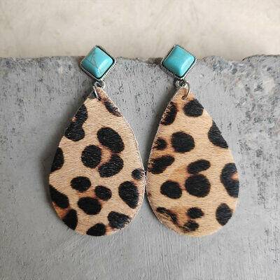 Artificial Turquoise Teardrop Earrings - Carri's Cache