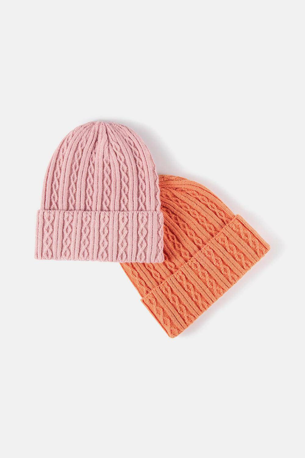 Mixed Knit Cuff Beanie - Carri's Cache