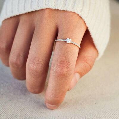 Heart Shape 925 Sterling Silver Ring - Carri's Cache