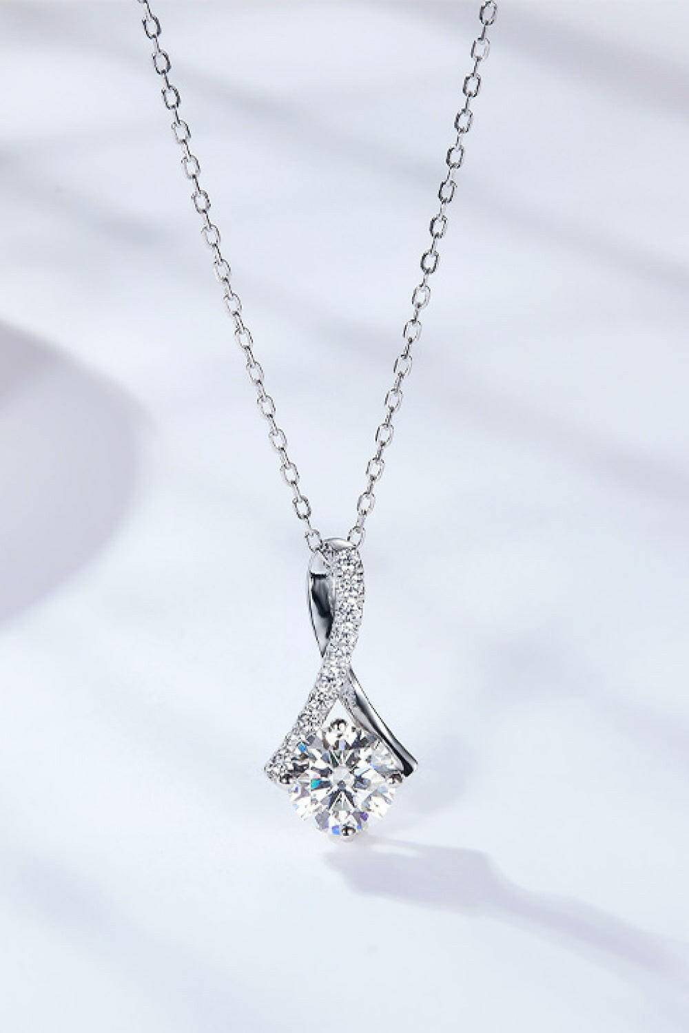 Special Occasion 1 Carat Moissanite Pendant Necklace.