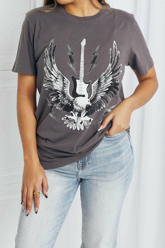 mineB Full Size Eagle Graphic Tee Shirt.