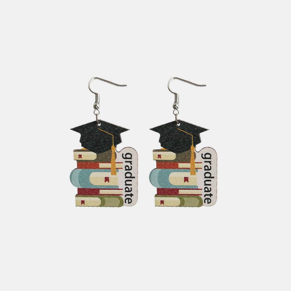 School Theme Wooden Dangle Earrings - Carri's Cache