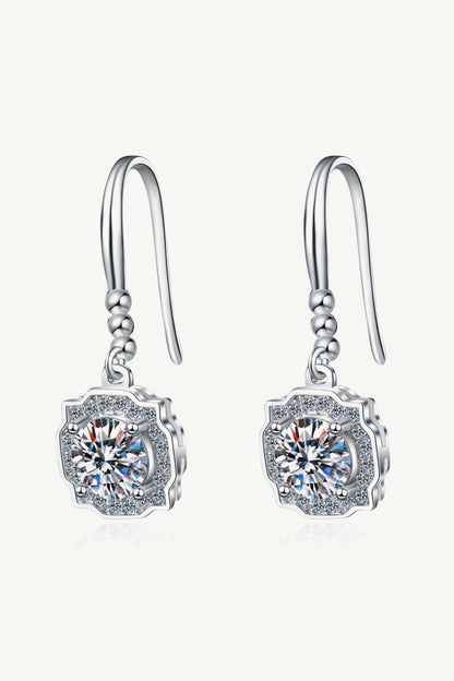 925 Sterling Silver Moissanite Hook Earrings - Carri's Cache