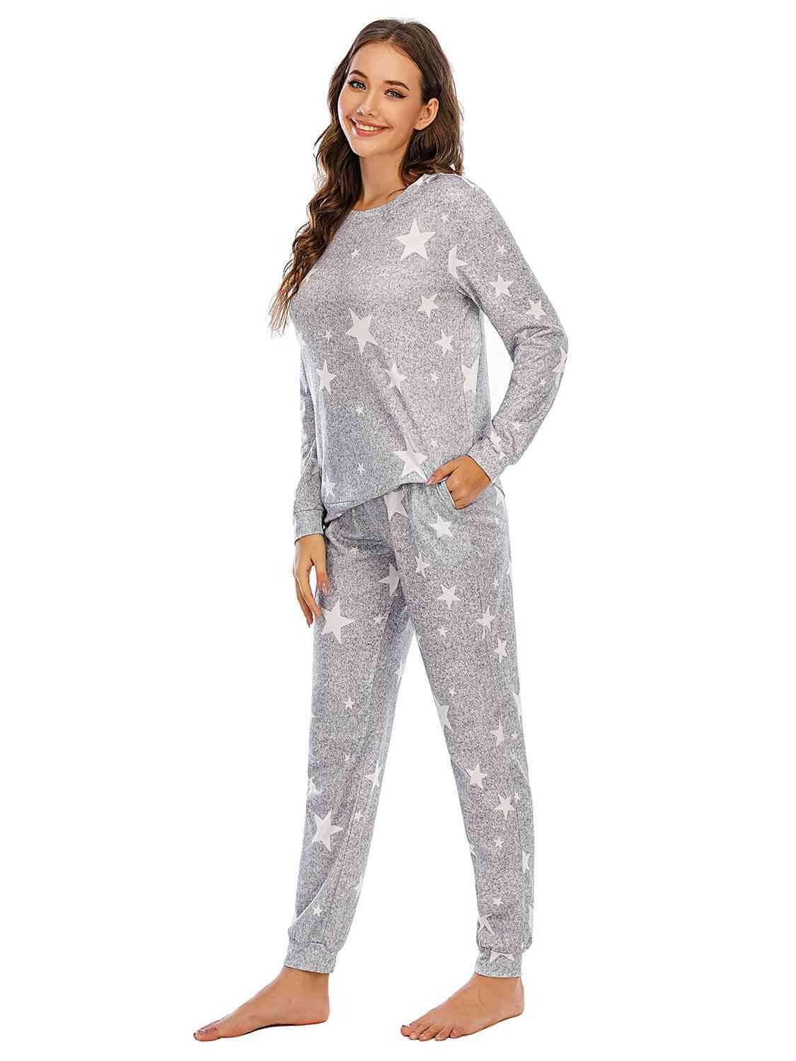 Star Top and Pants Lounge Set - Carri's Cache