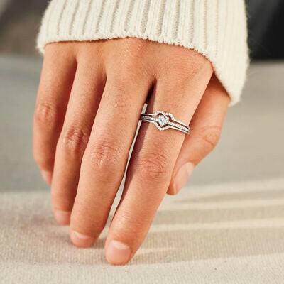 Heart Shape 925 Sterling Silver Ring - Carri's Cache