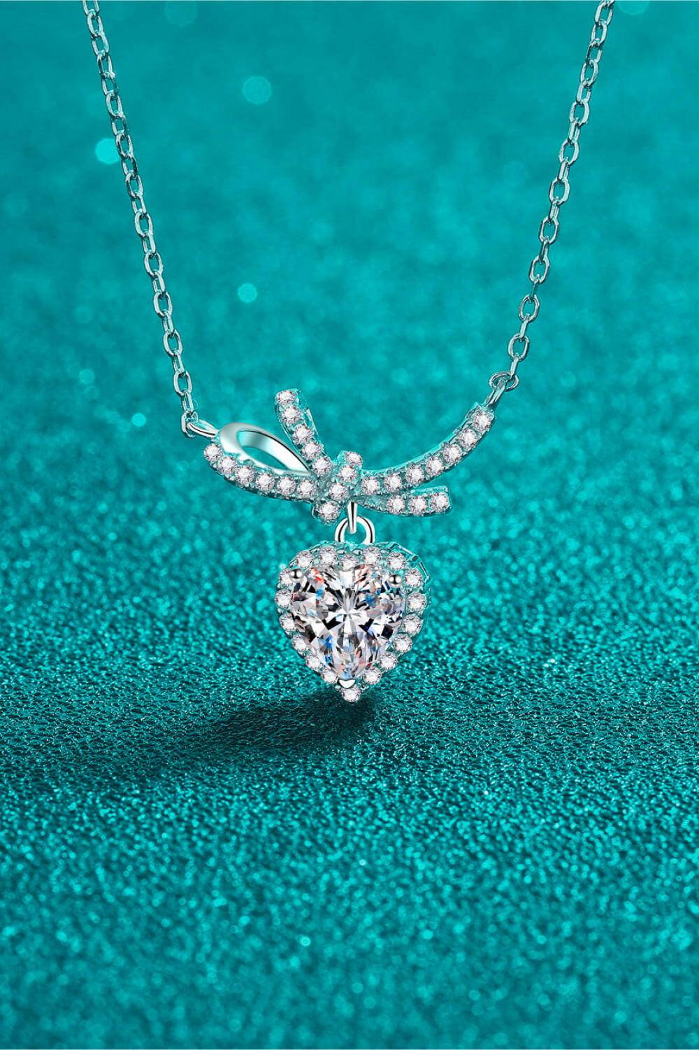 Moissanite Heart Pendant Necklace - Carri's Cache