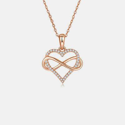 Moissanite 925 Sterling Silver Heart Shape Necklace - Carri's Cache