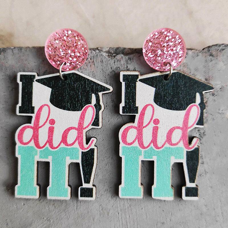 School Theme Wooden Dangle Earrings - Carri's Cache