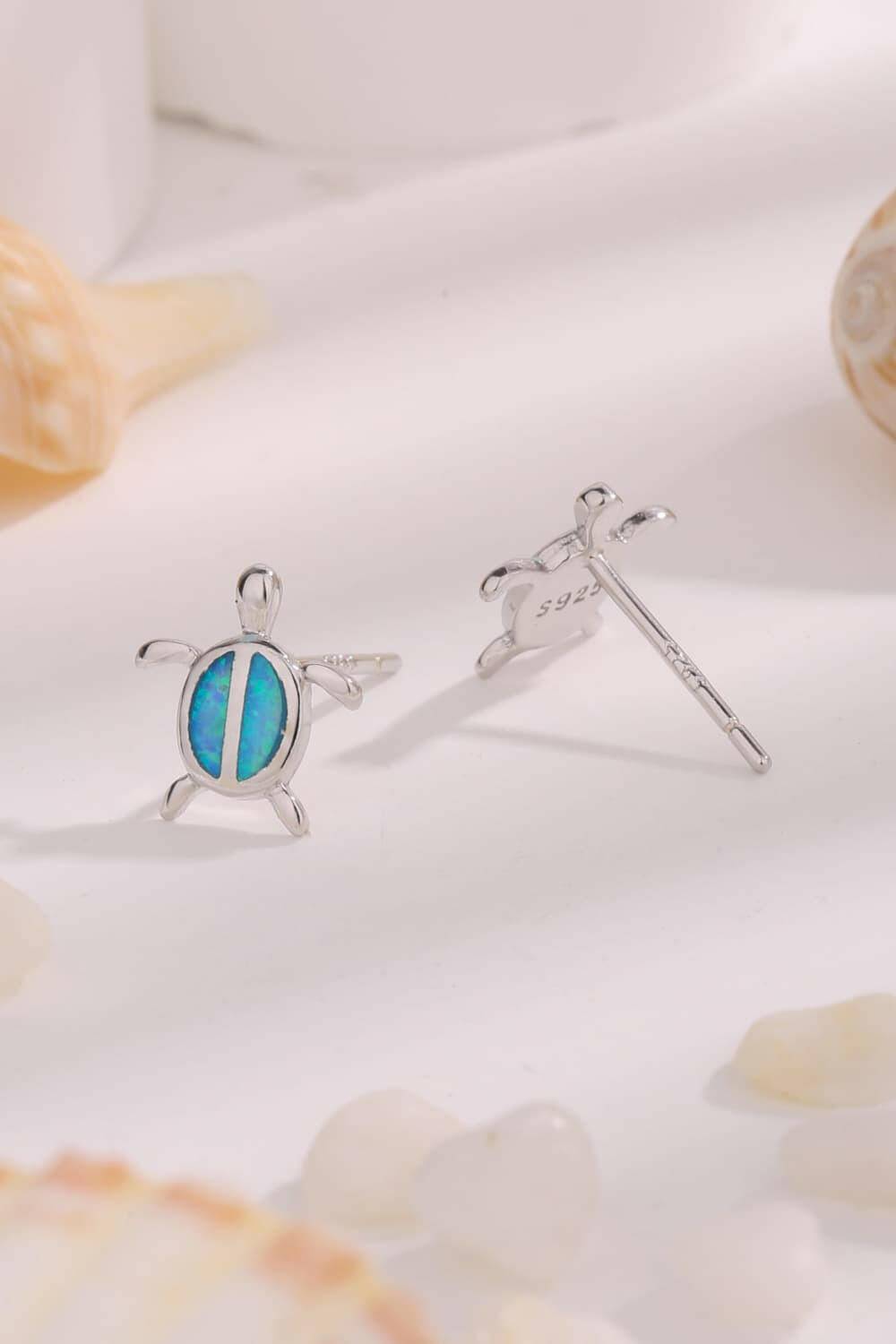 Opal Turtle 925 Sterling Silver Earrings - Carri's Cache